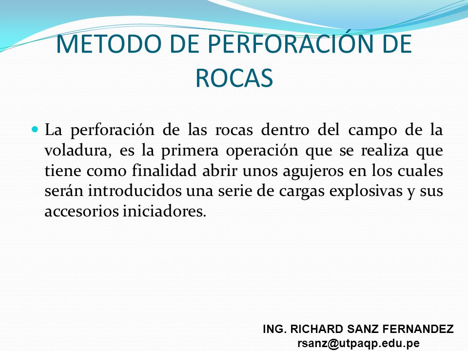 que es perforacion de roca